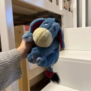 Vintage eeyore Winnie the Pooh stuffed animal Velcro tail nursery